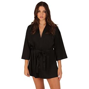 OW INTIMATES Ofelia kimono voor dames, zwart, XS OW INTIMATES Ofelia kimono voor dames, zwart, XS