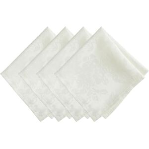 Elrene Jacquard vakantie doek diner servetten, polyester, ivoor, 17" x 17" (Set van 4) Elrene Jacquard vakantie doek diner servetten, polyester, ivoor, 17" x 17" (Set van 4)