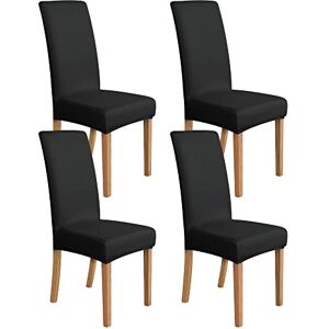 Amazon Basics Stoelhoes, voor eetkamerstoelen, rekbaar, zwart, 4 stuks Amazon Basics Stoelhoes, voor eetkamerstoelen, rekbaar, zwart, 4 stuks