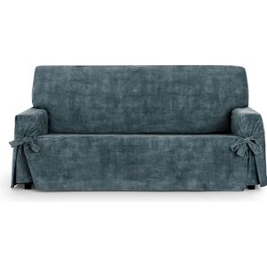 ECOMMERC3 2-zitsbankhoes van niet-elastisch fluweel, zacht, blauw, met vuilafstotend oppervlak en sierstrikken ECOMMERC3 2-zitsbankhoes van niet-elastisch fluweel, zacht, blauw, met vuilafstotend oppervlak en sierstrikken