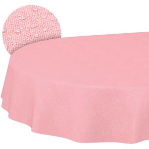 ANRO Tafelkleed afwasbaar, roze, linnenlook, ovaal, 160 x 140 cm, tuintafelkleed, voor binnen en buiten, waterafstotend, vuilafstotend, onderhoudsvriendelijk, snijrand, roze ANRO Tafelkleed afwasbaar, roze, linnenlook, ovaal, 160 x 140 cm, tuintafelkleed, voor binnen en buiten, waterafstotend, vuilafstotend, onderhoudsvriendelijk, snijrand, roze