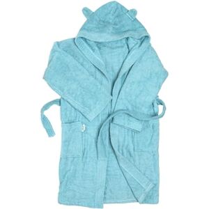 Ti TIN Kinderbadjas voor jongens of meisjes, met capuchon en zijzakken, zeer zacht en absorberend, badstof, 100% katoen, design met capuchon met oren, Lichtblauw, 12 Jaar Ti TIN Kinderbadjas voor jongens of meisjes, met capuchon en zijzakken, zeer zacht en absorberend, badstof, 100% katoen, design met capuchon met oren, Lichtblauw, 12 Jaar