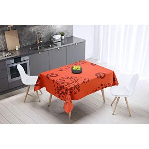 Bonamaison Tafelkleed, Anti-Mold, Sneldrogend, Waterdicht, 100% Polyester Tafellaken, Oranje Bordeaux, 140 x 140 Cm Ontworpen en Vervaardigd in Turkije Bonamaison Tafelkleed, Anti-Mold, Sneldrogend, Waterdicht, 100% Polyester Tafellaken, Oranje Bordeaux, 140 x 140 Cm Ontworpen en Vervaardigd in Turkije