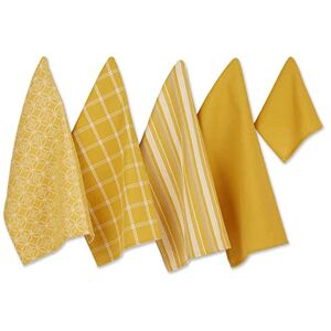 DII Assorted Woven Kitchen Set, Dishtowel, 18x28, Dishcloth, 13x13, Honey Gold, 5 Piece DII Assorted Woven Kitchen Set, Dishtowel, 18x28, Dishcloth, 13x13, Honey Gold, 5 Piece