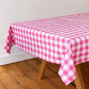 Talking Tables Stof roze geruit geruit tafelkleed van gerecycled katoen, rechthoekige herbruikbare en wasbare tafelkleed voor buiten dineren, buffetten, bruiloften en feesten en picknicks, 180 x 140 Talking Tables Stof roze geruit geruit tafelkleed van gerecycled katoen, rechthoekige herbruikbare en wasbare tafelkleed voor buiten dineren, buffetten, bruiloften en feesten en picknicks, 180 x 140