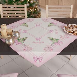 PETTI Artigiani Italiani Kerstmiddenstuk, tafelloper voor kersttafels, tafelloper 90 x 90 cm, tafelkleed dwerg roze, 100% Made in Itay PETTI Artigiani Italiani Kerstmiddenstuk, tafelloper voor kersttafels, tafelloper 90 x 90 cm, tafelkleed dwerg roze, 100% Made in Itay