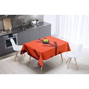 Bonamaison Tafelkleed, Anti-Mold, Sneldrogend, Waterdicht, 100% Polyester Tafellaken, Oranje Bordeaux, 140 x 140 Cm Ontworpen en Vervaardigd in Turkije Bonamaison Tafelkleed, Anti-Mold, Sneldrogend, Waterdicht, 100% Polyester Tafellaken, Oranje Bordeaux, 140 x 140 Cm Ontworpen en Vervaardigd in Turkije