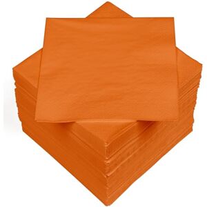 Heku 100 effen servetten, 3-laags, 33 x 33 cm, uniforme kwaliteit voor evenementen en horeca, praktische verpakking van 5 stuks, zeer absorberend en stijlvol, oranje Heku 100 effen servetten, 3-laags, 33 x 33 cm, uniforme kwaliteit voor evenementen en horeca, praktische verpakking van 5 stuks, zeer absorberend en stijlvol, oranje