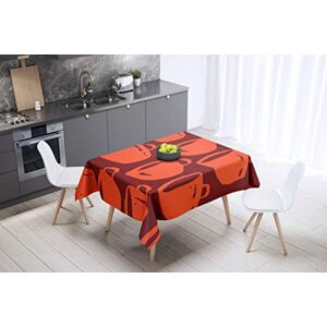 Bonamaison Tafelkleed, Anti-Mold, Sneldrogend, Waterdicht, 100% Polyester Tafellaken, Oranje Bordeaux, 140 x 140 Cm Ontworpen en Vervaardigd in Turkije Bonamaison Tafelkleed, Anti-Mold, Sneldrogend, Waterdicht, 100% Polyester Tafellaken, Oranje Bordeaux, 140 x 140 Cm Ontworpen en Vervaardigd in Turkije