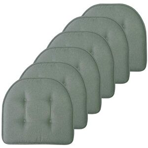 Sweet Home Collection Stoel Kussen Memory Foam Pads Tufted Slip Antislip Rubber Terug U-vormige 17" x 16" Stoelhoes, 6 Count (Pack van 1), Scuba Green Sweet Home Collection Stoel Kussen Memory Foam Pads Tufted Slip Antislip Rubber Terug U-vormige 17" x 16" Stoelhoes, 6 Count (Pack van 1), Scuba Green