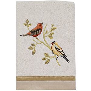 Avanti Linens Ivoor Handdoek Gilded Birds - Natuur Badkamerdecor Avanti Linens Ivoor Handdoek Gilded Birds - Natuur Badkamerdecor