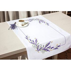 Luca-S Lavendel Borduur Runner - Woondecoratie Luca-S Lavendel Borduur Runner - Woondecoratie