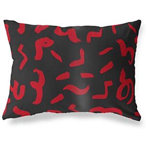 Bonamaison Rood-Zwart Decoratieve Kussensloop, Kussenhoezen Bank, Decoratieve Kussenhoesjes, Kussensloop; Sofa, Slaapkamer, Kantoor, Auto 35x50 Cm Ontworpen en vervaardigd in Turkije Bonamaison Rood-Zwart Decoratieve Kussensloop, Kussenhoezen Bank, Decoratieve Kussenhoesjes, Kussensloop; Sofa, Slaapkamer, Kantoor, Auto 35x50 Cm Ontworpen en vervaardigd in Turkije