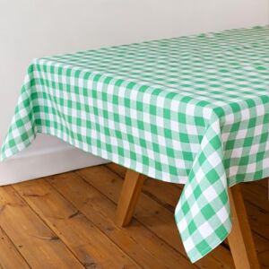 Talking Tables Stof, groot, groen geruit gingham-tafelkleed, rechthoek van gerecycled katoen, herbruikbaar en wasbaar tafelkleed voor buiten dineren, buffetten, bruiloften en feesten en picknicks, 180 Talking Tables Stof, groot, groen geruit gingham-tafelkleed, rechthoek van gerecycled katoen, herbruikbaar en wasbaar tafelkleed voor buiten dineren, buffetten, bruiloften en feesten en picknicks, 180