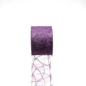 Deko AS GmbH Sizoweb tafelband aubergine 7,9 cm rol 50 meter 64 023-R Deko AS GmbH Sizoweb tafelband aubergine 7,9 cm rol 50 meter 64 023-R