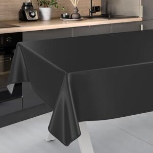 ANRO Tafelkleed, afwasbaar, tafelzeil, voor binnen en buiten, met zoom, 100 x 140 cm, zwart ANRO Tafelkleed, afwasbaar, tafelzeil, voor binnen en buiten, met zoom, 100 x 140 cm, zwart