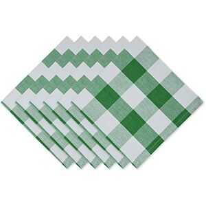 DII Buffalo Check Collection Classic boerderij design, katoen, groen/wit, servetset, 20x20, 6 DII Buffalo Check Collection Classic boerderij design, katoen, groen/wit, servetset, 20x20, 6