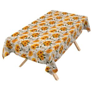 ANRO Afwasbaar tafelzeil, lotuseffect, onderhoudsvriendelijk, van katoen, polyester, vuilafstotend, voor buiten, tuintafelkleed, zonnebloem, 160 x 140 cm ANRO Afwasbaar tafelzeil, lotuseffect, onderhoudsvriendelijk, van katoen, polyester, vuilafstotend, voor buiten, tuintafelkleed, zonnebloem, 160 x 140 cm