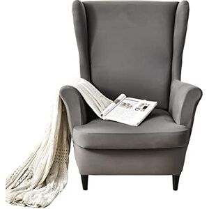 NILUOH Wing Stoelhoezen, 2 stuks, stretch, elastaan, vleugelrug, bankhoes, bedrukt, vleugelrug, fauteuilhoes, meubelbescherming, bank, zacht met elastische onderkant (Donkergrijs 01) NILUOH Wing Stoelhoezen, 2 stuks, stretch, elastaan, vleugelrug, bankhoes, bedrukt, vleugelrug, fauteuilhoes, meubelbescherming, bank, zacht met elastische onderkant (Donkergrijs 01)