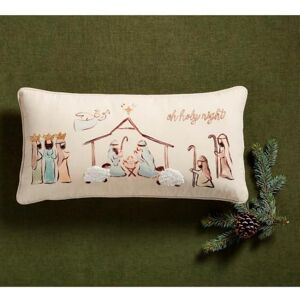 Mud Pie Kerstkussen, 30,5 cm x 61 cm, crème Mud Pie Kerstkussen, 30,5 cm x 61 cm, crème