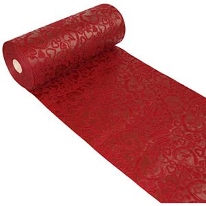 Deko AS GmbH Dekoflor Tafelband, tafelloper, tafeldecoratie, uniek hartdesign (waterbestendig, lotuseffect, fluweelachtig oppervlak, 5 m rol, 30 cm breed, 100% nylon), bordeaux Deko AS GmbH Dekoflor Tafelband, tafelloper, tafeldecoratie, uniek hartdesign (waterbestendig, lotuseffect, fluweelachtig oppervlak, 5 m rol, 30 cm breed, 100% nylon), bordeaux