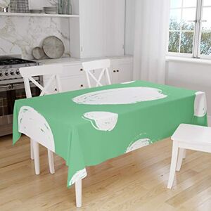 Bonamaison Tafelkleed, Anti-Mold, Sneldrogend, Waterdicht, 100% Polyester Tafellaken, Petroleum Groen, Wit, 140 x 160 Cm Ontworpen en Vervaardigd in Turkije Bonamaison Tafelkleed, Anti-Mold, Sneldrogend, Waterdicht, 100% Polyester Tafellaken, Petroleum Groen, Wit, 140 x 160 Cm Ontworpen en Vervaardigd in Turkije