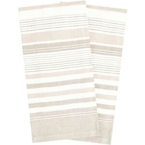 Tefal T-fal Textiles Skipping Stripe Dual Keukenhanddoek 2-Pack, Toast, 99942 Tefal T-fal Textiles Skipping Stripe Dual Keukenhanddoek 2-Pack, Toast, 99942