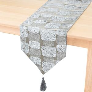 DRW Tafelloper van polyester, grijs, 30 x 1 x 180 cm DRW Tafelloper van polyester, grijs, 30 x 1 x 180 cm