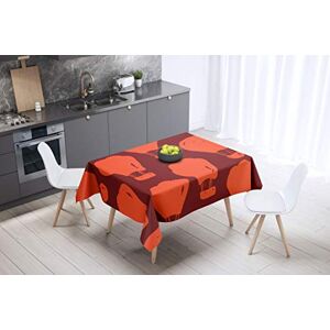 Bonamaison Tafelkleed, Anti-Mold, Sneldrogend, Waterdicht, 100% Polyester Tafellaken, Oranje Bordeaux, 140 x 140 Cm Ontworpen en Vervaardigd in Turkije Bonamaison Tafelkleed, Anti-Mold, Sneldrogend, Waterdicht, 100% Polyester Tafellaken, Oranje Bordeaux, 140 x 140 Cm Ontworpen en Vervaardigd in Turkije