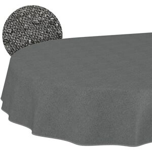 ANRO Tafelkleed afwasbaar, linnenlook, ovaal, 240 x 140 cm, voor binnen en buiten, waterafstotend, vuilafstotend, onderhoudsvriendelijk, met zoom, donkergrijs ANRO Tafelkleed afwasbaar, linnenlook, ovaal, 240 x 140 cm, voor binnen en buiten, waterafstotend, vuilafstotend, onderhoudsvriendelijk, met zoom, donkergrijs