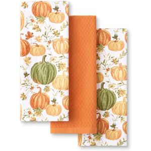 Martha Stewart Herfst oogst pompoenen keukenhanddoek 3-pack set, 100% katoen met absorberende badstof, decoratieve keukendoeken, oranje/groen/ivoor, 40,6 x 71 cm Martha Stewart Herfst oogst pompoenen keukenhanddoek 3-pack set, 100% katoen met absorberende badstof, decoratieve keukendoeken, oranje/groen/ivoor, 40,6 x 71 cm