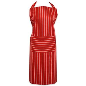 DII 100% katoen, professionele gestreepte kok schort, unisex restaurant keukenschort, verstelbare nekband en taillebanden, machinewasbaar, voorzak, perfect om te koken, bakken, BBQ Tango rood DII 100% katoen, professionele gestreepte kok schort, unisex restaurant keukenschort, verstelbare nekband en taillebanden, machinewasbaar, voorzak, perfect om te koken, bakken, BBQ Tango rood