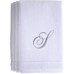 Creative Handdoeken met monogram vingertop, gepersonaliseerd cadeau, 27,5 x 45,5 cm set van 4 zilveren geborduurde handdoek extra absorberend 100% katoen zachte velours afwerking voor badkamer/keuken Creative Handdoeken met monogram vingertop, gepersonaliseerd cadeau, 27,5 x 45,5 cm set van 4 zilveren geborduurde handdoek extra absorberend 100% katoen zachte velours afwerking voor badkamer/keuken