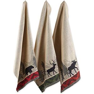 DII Katoenen jacquardhanddoeken, 20 x 28 inch Set van 3 stuks, decoratieve theedoeken voor dagelijks koken en bakken in het bos DII Katoenen jacquardhanddoeken, 20 x 28 inch Set van 3 stuks, decoratieve theedoeken voor dagelijks koken en bakken in het bos
