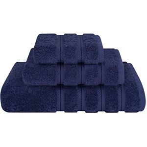 American Soft Linen Premium 3-delige handdoekenset, 1 badhanddoek, 1 handdoek 1 washandje, 600 g/m², 100% katoen, Turkse handdoeken voor badkamer, marineblauwe handdoekenset American Soft Linen Premium 3-delige handdoekenset, 1 badhanddoek, 1 handdoek 1 washandje, 600 g/m², 100% katoen, Turkse handdoeken voor badkamer, marineblauwe handdoekenset