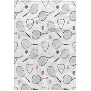 3dRose Tennis Love Patroon Grijze En Roze Handdoek, Veelkleurig, 15 x 22-Inch 3dRose Tennis Love Patroon Grijze En Roze Handdoek, Veelkleurig, 15 x 22-Inch