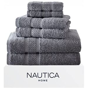 Nautica Badhanddoeken, lichtbestendige badkameressentials, highlight-absorberend, Öko-Tex gecertificeerd (oceaangrijs, 6-delig) Nautica Badhanddoeken, lichtbestendige badkameressentials, highlight-absorberend, Öko-Tex gecertificeerd (oceaangrijs, 6-delig)
