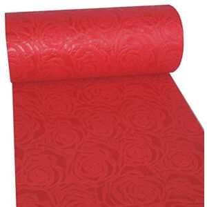 Deko AS GmbH Dekoflor Tafelband, tafelloper, tafeldecoratie, uniek rozendesign (waterbestendig, lotuseffect, fluweelachtig oppervlak, 25 m rol, 30 cm breed, 100% nylon), rood Deko AS GmbH Dekoflor Tafelband, tafelloper, tafeldecoratie, uniek rozendesign (waterbestendig, lotuseffect, fluweelachtig oppervlak, 25 m rol, 30 cm breed, 100% nylon), rood