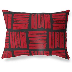 Bonamaison Rood-Zwart Decoratieve Kussensloop, Kussenhoezen Bank, Decoratieve Kussenhoesjes, Kussensloop; Sofa, Slaapkamer, Kantoor, Auto 45x60 Cm Ontworpen en vervaardigd in Turkije Bonamaison Rood-Zwart Decoratieve Kussensloop, Kussenhoezen Bank, Decoratieve Kussenhoesjes, Kussensloop; Sofa, Slaapkamer, Kantoor, Auto 45x60 Cm Ontworpen en vervaardigd in Turkije