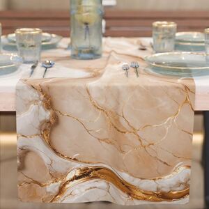 PETTI Artigiani Italiani Tafelloper, modern, elegant, marmereffect, beige, 100% Made in Italy PETTI Artigiani Italiani Tafelloper, modern, elegant, marmereffect, beige, 100% Made in Italy