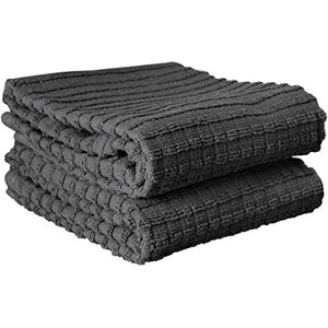 Ritz Keukendoeken, katoen, grafiet, massief, 2-Pack Ritz Keukendoeken, katoen, grafiet, massief, 2-Pack