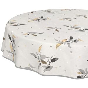 ANRO Wasdoek tafelkleed, afwasbaar, onderhoudsvriendelijk, waterafstotend, lotuseffect, voor tuintafel, zilverblad, rond, 140 cm, met zoom, omzoomd ANRO Wasdoek tafelkleed, afwasbaar, onderhoudsvriendelijk, waterafstotend, lotuseffect, voor tuintafel, zilverblad, rond, 140 cm, met zoom, omzoomd