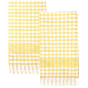 Talking Tables 2 x gele gingham keuken theedoeken tafellinnen stoffen vaatdoeken grote geruite doek servetten absorberend duurzaam zacht katoen sneldrogend eco-verpakking 45 cm x 70 cm Talking Tables 2 x gele gingham keuken theedoeken tafellinnen stoffen vaatdoeken grote geruite doek servetten absorberend duurzaam zacht katoen sneldrogend eco-verpakking 45 cm x 70 cm