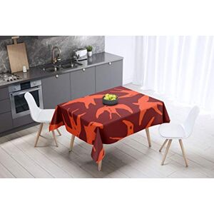 Bonamaison Tafelkleed, Anti-Mold, Sneldrogend, Waterdicht, 100% Polyester Tafellaken, Oranje Bordeaux, 140 x 140 Cm Ontworpen en Vervaardigd in Turkije Bonamaison Tafelkleed, Anti-Mold, Sneldrogend, Waterdicht, 100% Polyester Tafellaken, Oranje Bordeaux, 140 x 140 Cm Ontworpen en Vervaardigd in Turkije