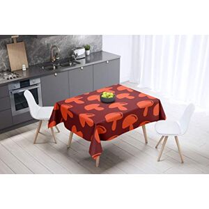 Bonamaison Tafelkleed, Anti-Mold, Sneldrogend, Waterdicht, 100% Polyester Tafellaken, Oranje Bordeaux, 140 x 140 Cm Ontworpen en Vervaardigd in Turkije Bonamaison Tafelkleed, Anti-Mold, Sneldrogend, Waterdicht, 100% Polyester Tafellaken, Oranje Bordeaux, 140 x 140 Cm Ontworpen en Vervaardigd in Turkije