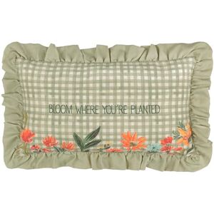 furn. Meadow Haze Geborduurd Ruche Veer Rijk Kussen Groen 30x50cm furn. Meadow Haze Geborduurd Ruche Veer Rijk Kussen Groen 30x50cm