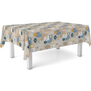 ECOMMERC3 Wasdoek tafelkleed, afmetingen 260 x 140 cm, vlekafstotend, tafelzeil, kleur: cuisine, blauw, 100% Made in Spain, geen vloeistoffen doordringen ECOMMERC3 Wasdoek tafelkleed, afmetingen 260 x 140 cm, vlekafstotend, tafelzeil, kleur: cuisine, blauw, 100% Made in Spain, geen vloeistoffen doordringen