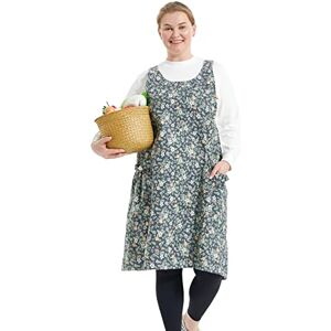 APRONNER Grote grote maten schorten voor vrouwen met zakken katoen linnen bakken keuken koken, pastorale stijl, groot APRONNER Grote grote maten schorten voor vrouwen met zakken katoen linnen bakken keuken koken, pastorale stijl, groot