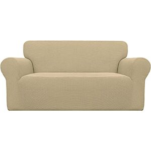 Easy-Going Stretch sofahoes, 1-delige bankhoes, meubelbeschermer, bank, zacht met elastische onderkant, antislip schuim, kinderen, spandex jacquardstof, kleine ruitjes (loveseat, beige) Easy-Going Stretch sofahoes, 1-delige bankhoes, meubelbeschermer, bank, zacht met elastische onderkant, antislip schuim, kinderen, spandex jacquardstof, kleine ruitjes (loveseat, beige)