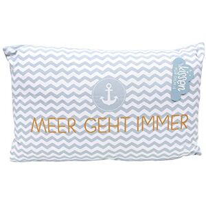 Dekohelden24 Kussen met overtrek van 100% katoen, L/B/H: 40 x 13 x 23 cm. Motief: Zee gaat altijd, stof Dekohelden24 Kussen met overtrek van 100% katoen, L/B/H: 40 x 13 x 23 cm. Motief: Zee gaat altijd, stof